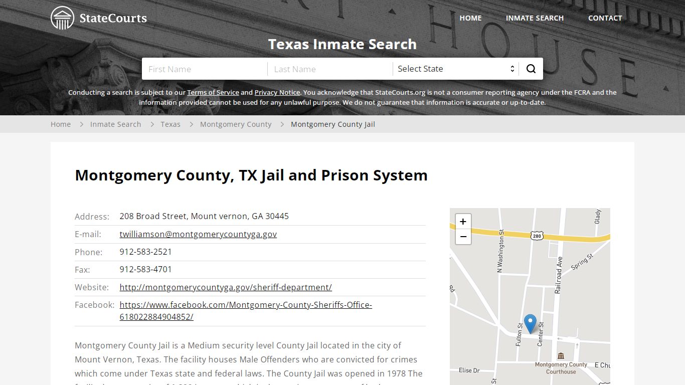 Montgomery County Jail Inmate Records Search, Texas - StateCourts